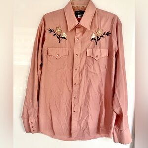 Champion Westerns Vintage Embroidered Snap Button Down Shirt